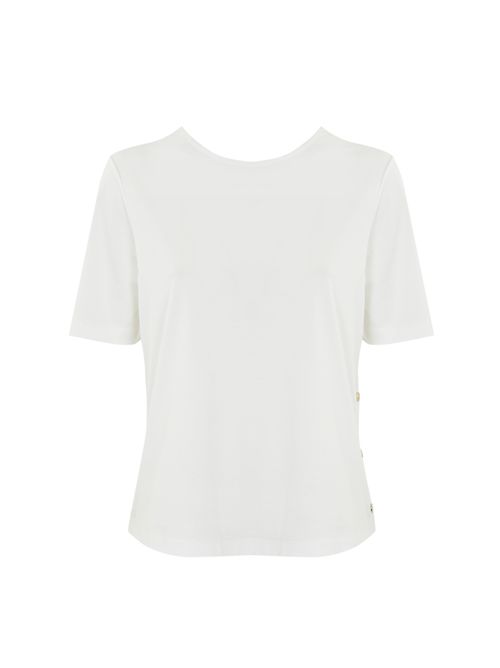 T-shirt con spacchetti in jersey Bianco Herno | JG000258D M01 520631000